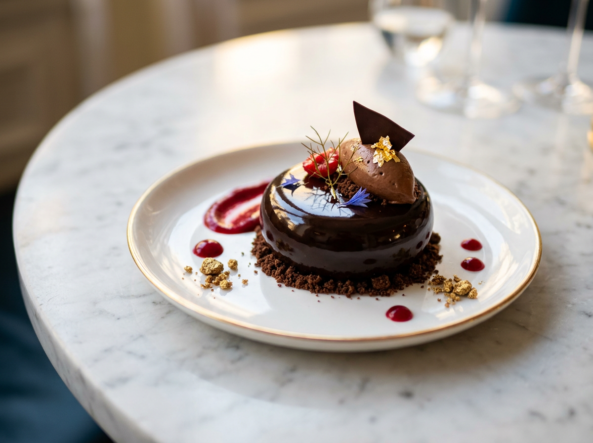 デザート別カット：上品に締める